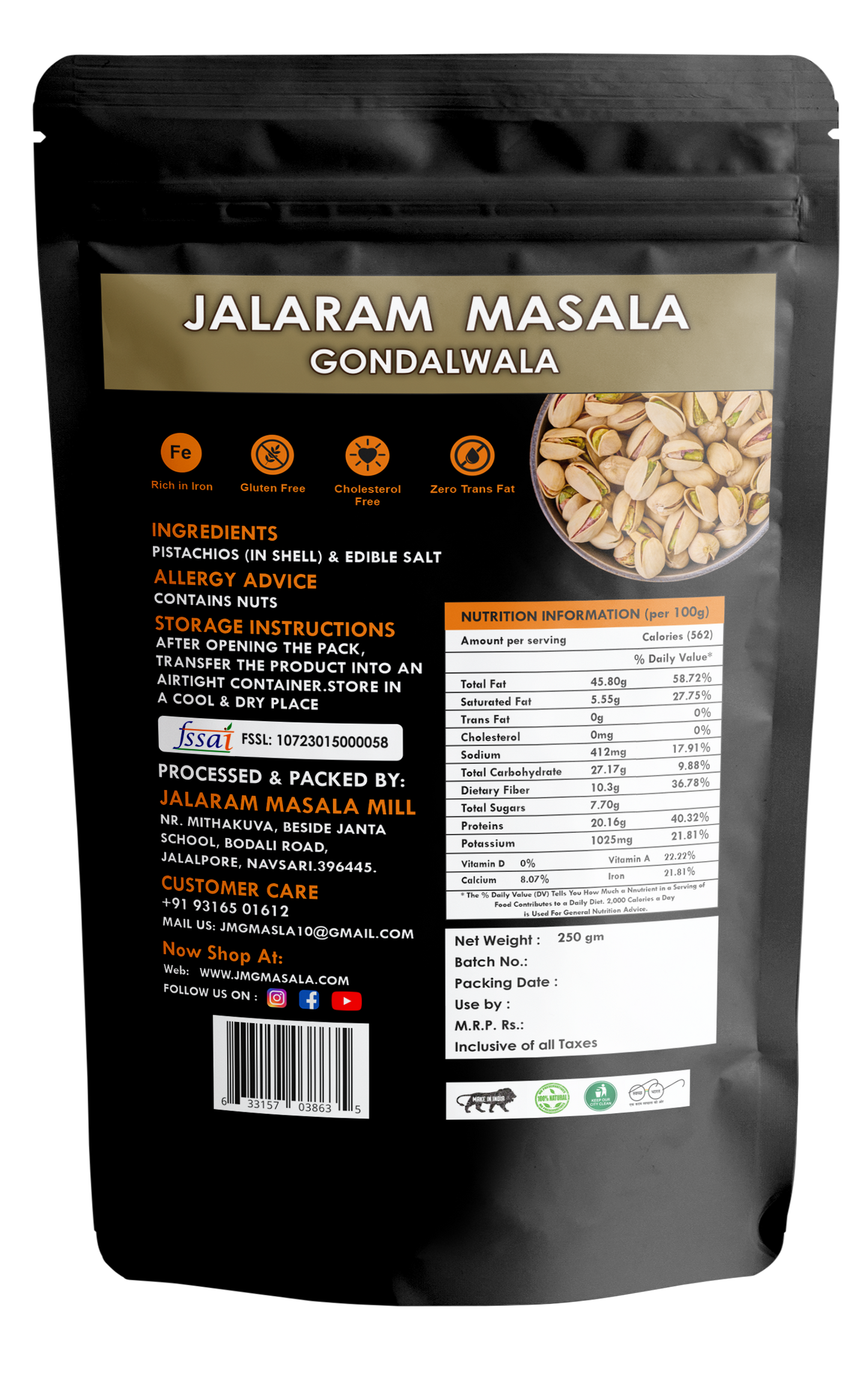 CALIFORNIA PISTACHIOUS ROASTED & SALTED